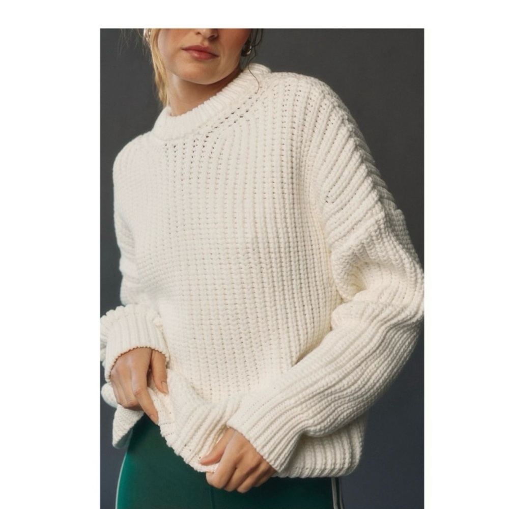 Varley Gracie Knit Snow White Women’s Oversized Sweater Size Large NWT